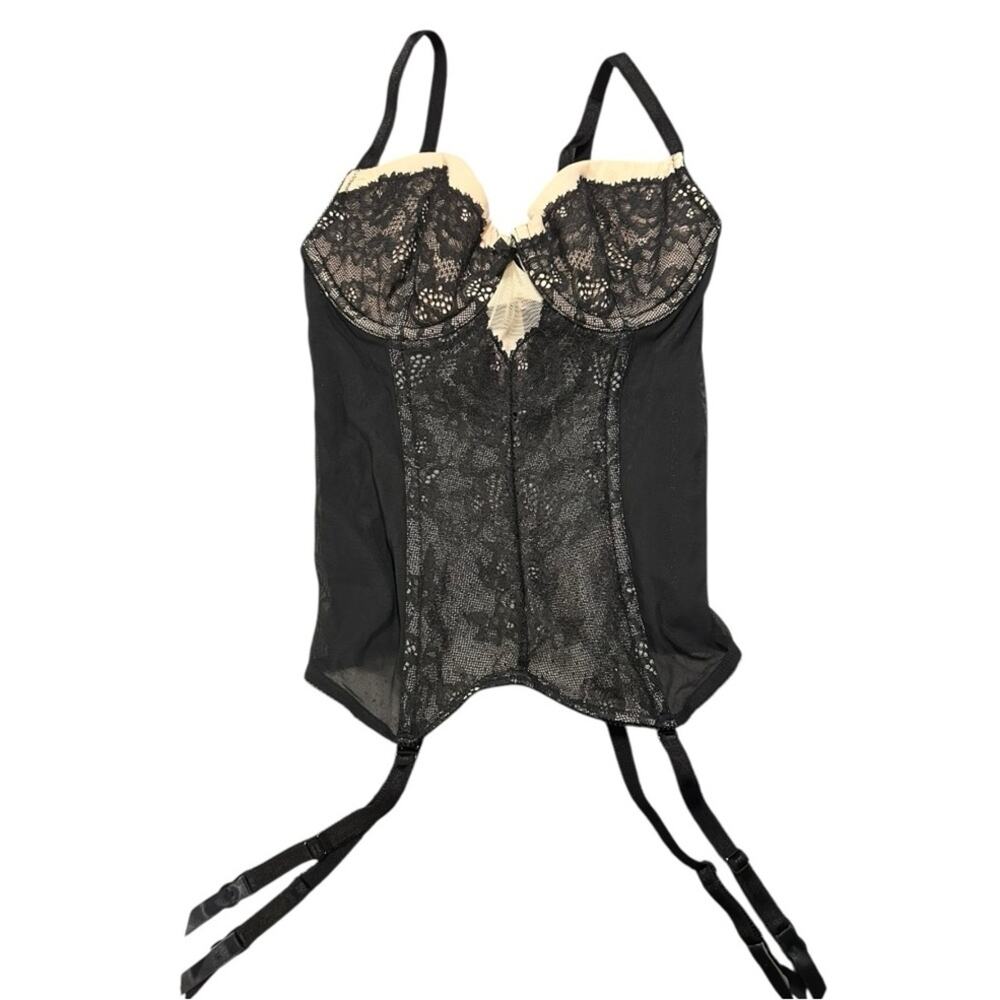 Victoria Secret Corset size 34 B Black Lace NWOT